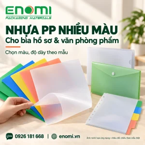 Coloured PP Sheets for Folders & Stationery — ENOMI product or application reference