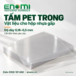 Clear PET Sheets 0.18–0.5 mm for Folding Boxes — ENOMI product or application reference